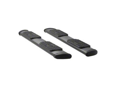 Regal 7-Inch Oval Side Step Bars; Textured Black (17-24 F-350 Super Duty SuperCrew)