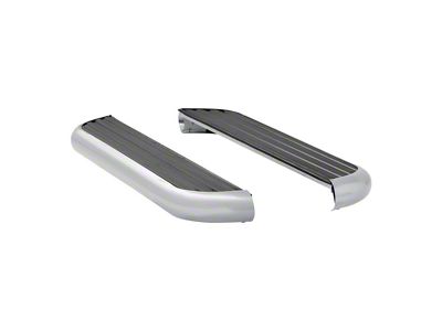 MegaStep 6.50-Inch Wheel-to-Wheel Running Boards; Rocker Mount; Polished Stainless (09-18 RAM 1500 Quad Cab)