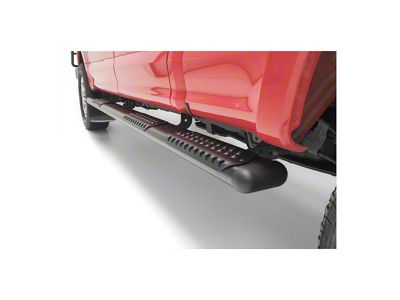 O-Mega II 6-Inch Oval Side Step Bars; Body Mount; Textured Black (04-13 Sierra 1500 Crew Cab)