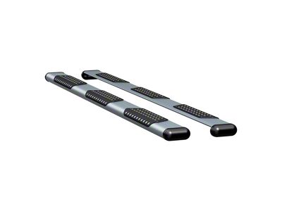 O-Mega II 6-Inch Wheel-to-Wheel Oval Side Step Bars; Rocker Mount; Silver (09-18 RAM 1500 Quad Cab)