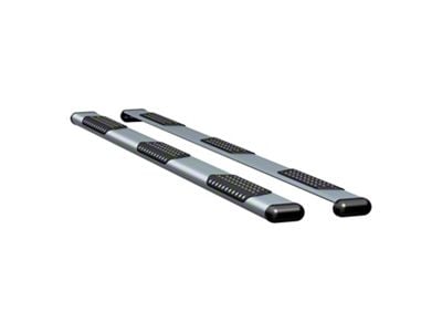 O-Mega II 6-Inch Wheel-to-Wheel Oval Side Step Bars; Rocker Mount; Silver (14-18 Silverado 1500 Double Cab, Crew Cab)