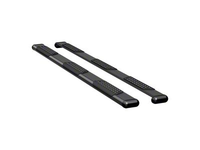 O-Mega II 6-Inch Wheel-to-Wheel Oval Side Step Bars; Rocker Mount; Textured Black (14-18 Silverado 1500 Double Cab, Crew Cab)