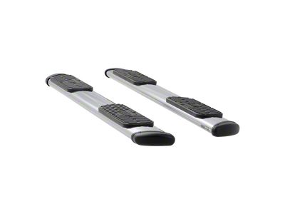 Regal 7-Inch Oval Side Step Bars; Polished Stainless (15-25 F-150 SuperCab)