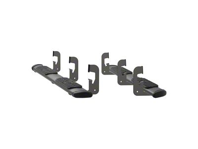 Regal 7-Inch Oval Side Step Bars; Rocker Mount; Textured Black (14-18 Sierra 1500 Crew Cab)