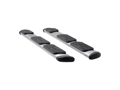 Regal 7-Inch Wheel-to-Wheel Oval Side Step Bars; Rocker Mount; Polished Stainless (07-13 Sierra 1500 Crew Cab)