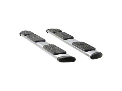 Regal 7-Inch Wheel-to-Wheel Oval Side Step Bars; Rocker Mount; Polished Stainless (09-18 RAM 1500 Crew Cab)
