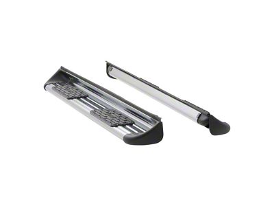Stainless Side Entry Running Boards; Body Mount; Polished (04-13 Sierra 1500 Crew Cab)
