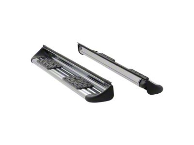 Stainless Side Entry Running Boards; Rocker Mount; Polished (07-13 Sierra 1500 Crew Cab)