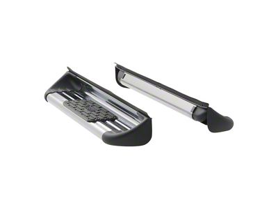 Stainless Side Entry Running Boards; Rocker Mount; Polished (07-13 Sierra 1500 Regular Cab)