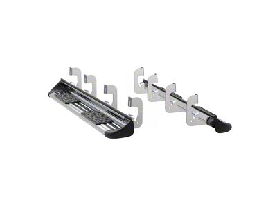 Stainless Side Entry Running Boards; Rocker Mount; Polished (14-18 Sierra 1500 Crew Cab)