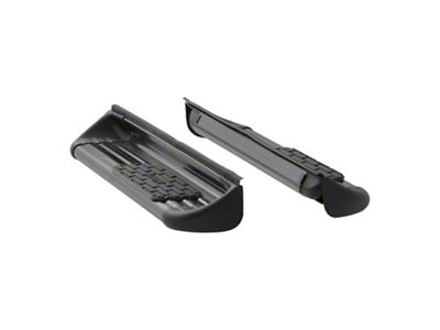 Stainless Side Entry Running Boards; Textured Black (17-24 F-250 Super Duty Regular Cab)