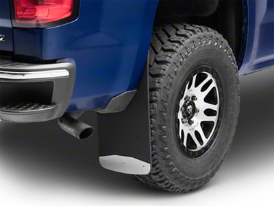 Textured Rubber Mud Guards; Front or Rear; 12-Inch x 23-Inch (14-18 Silverado 1500)