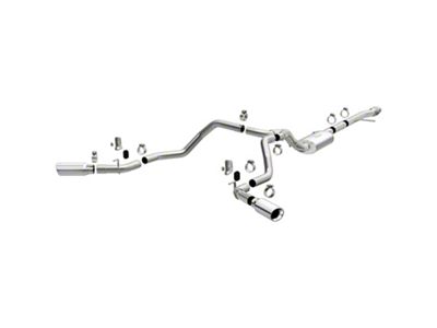 Magnaflow Street Series Dual Exhaust System with Polished Tips; Side Exit (19-24 4.3L Silverado 1500 w/o Factory Dual Exhaust)