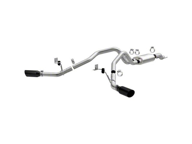 Magnaflow Street Series Dual Exhaust System with Black Tips; Side Exit (15-20 5.0L F-150)
