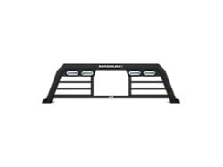 Magnum Low Pro Headache Rack with Lights and Window Cut-Out; Matte Black (20-22 F-250 Super Duty w/ Factory Halogen Tail Lights)