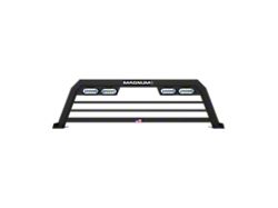 Magnum Low Pro Headache Rack with Lights; Matte Black (20-22 F-350 Super Duty w/ Factory LED Tail Lights)