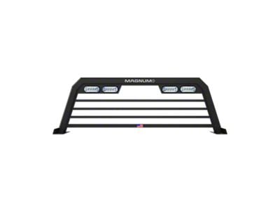 Magnum High Pro Headache Rack with Lights; Matte Black (10-18 RAM 2500 w/o RAM Box)