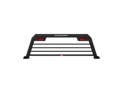 Magnum Sport Headache Rack with Lights; Matte Black (10-18 RAM 2500 w/o RAM Box)