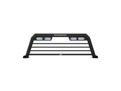 Magnum High Pro Headache Rack with Lights; Matte Black (10-18 RAM 3500 w/o RAM Box)