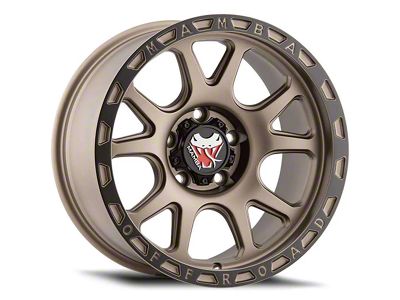 Mamba Offroad Wheels Type M27 Matte Bronze with Black Lip 6-Lug Wheel; 17x9; -12mm Offset (07-13 Sierra 1500)