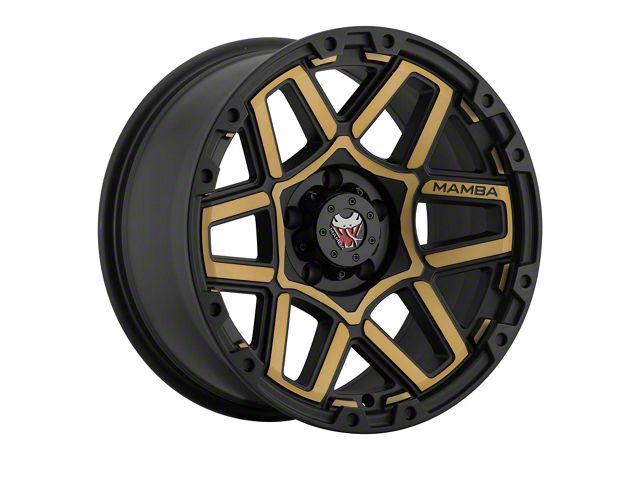 Mamba Offroad Wheels Type M23 Matte Black with Bronze Face 5-Lug Wheel; 17x9; 12mm Offset (09-18 RAM 1500)