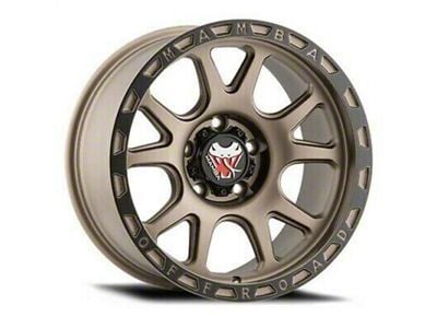 Mamba Offroad Wheels Type M27 Matte Bronze with Black Lip 5-Lug Wheel; 20x9; 12mm Offset (09-18 RAM 1500)