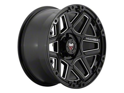 Mamba Offroad Wheels Type M23 Gloss Black Machined 6-Lug Wheel; 17x9; -12mm Offset (99-06 Silverado 1500)