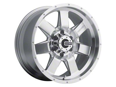 Mamba Offroad Wheels M14 Machined Face Silver 6-Lug Wheel; 20x9; 12mm Offset (07-13 Sierra 1500)