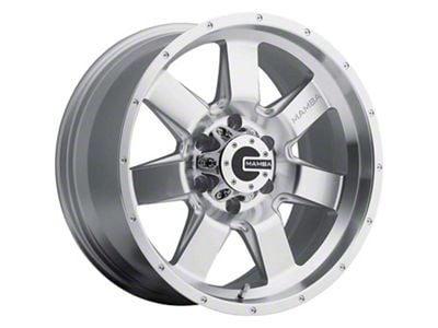 Mamba Offroad Wheels M14 Machined Face Silver 6-Lug Wheel; 20x9; 12mm Offset (07-13 Silverado 1500)