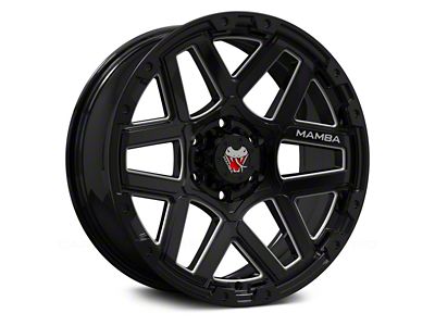 Mamba Offroad Wheels Type M23 Gloss Black Machined 6-Lug Wheel; 17x9; -12mm Offset (07-14 Tahoe)