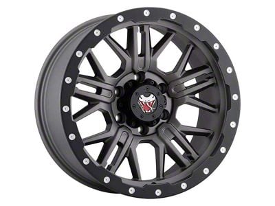 Mamba Offroad Wheels M25 Matte Grey with Black Lip Edge 6-Lug Wheel; 18x9; 12mm Offset (09-14 F-150)