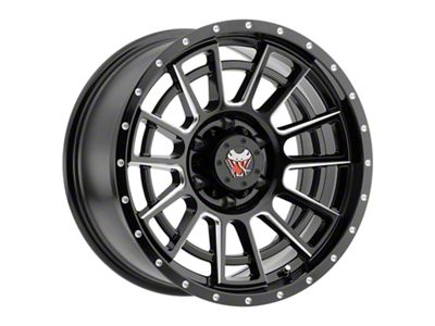 Mamba Offroad Wheels Type M22 Matte Black Machined 6-Lug Wheel; 20x9; 12mm Offset (14-18 Silverado 1500)