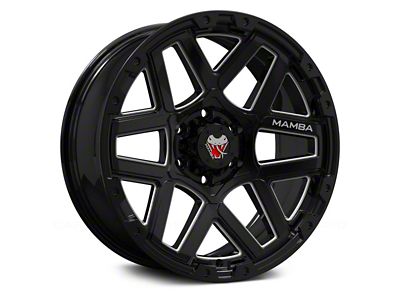 Mamba Offroad Wheels Type M23 Gloss Black Machined 5-Lug Wheel; 17x9; 12mm Offset (05-11 Dakota)