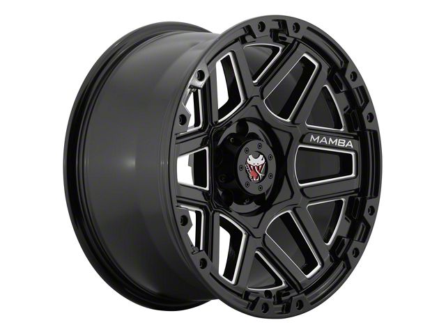 Mamba Offroad Wheels Type M23 Gloss Black Machined 6-Lug Wheel; 18x9; 12mm Offset (19-24 RAM 1500)