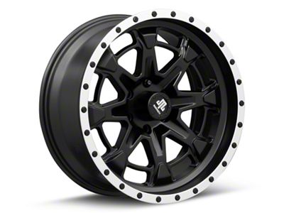 Mammoth Split 16 Beadlock Satin Black with Polished Lip 6-Lug Wheel; 20x9; -6mm Offset (04-08 F-150)