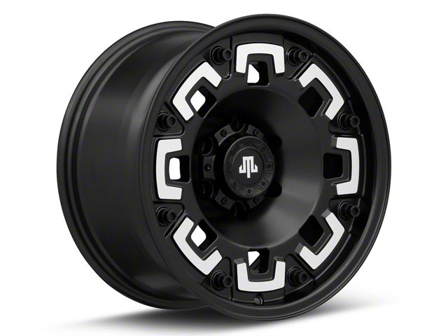 Mammoth Boss Satin Black Machined 6-Lug Wheel; 17x9; -6mm Offset (07-14 Yukon)