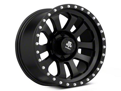 Mammoth 10-Spoke Beadlock Matte Black 6-Lug Wheel; 17x9; -6mm Offset (15-20 Tahoe)