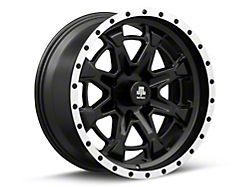 Mammoth Split 16 Beadlock Satin Black with Polished Lip 6-Lug Wheel; 20x9; -6mm Offset (15-20 Yukon)