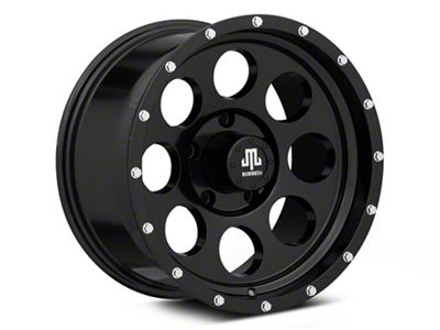 Mammoth 8 Aluminum Beadlock Satin Black 5-Lug Wheel; 17x9; -6mm Offset (94-01 RAM 1500)