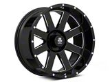 Mammoth Horde Beadlock Gloss Black Machined 5-Lug Wheel; 20x10; -24mm Offset (94-01 RAM 1500)