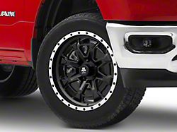 Mammoth Split 16 Beadlock Satin Black with Polished Lip 5-Lug Wheel; 20x9; -6mm Offset (94-01 RAM 1500)