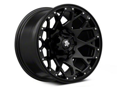 Mammoth Vex Satin Black Machined 5-Lug Wheel; 17x9; -6mm Offset (94-01 RAM 1500)