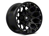 Mammoth Vex Satin Black Machined 6-Lug Wheel; 17x9; -6mm Offset (99-06 Sierra 1500)