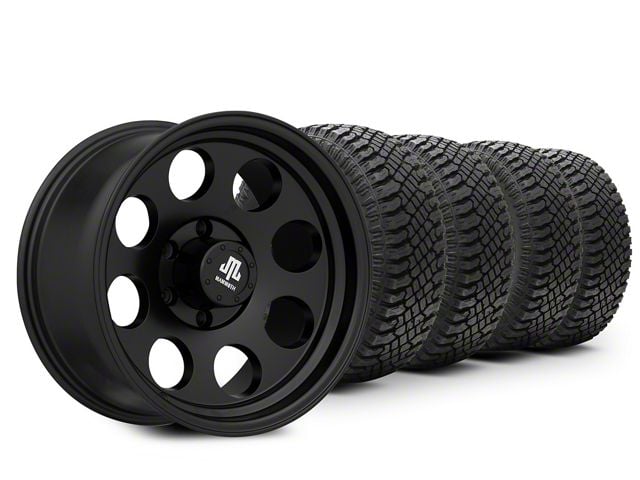 17x9 Mammoth 8 Aluminum & 33in Milestar All-Terrain Patagonia AT/R Tire Package (15-20 F-150)