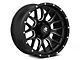 Mammoth Beadlock Mesh Matte Black Machined 6-Lug Wheel; 18x9; -12mm Offset (21-24 F-150)