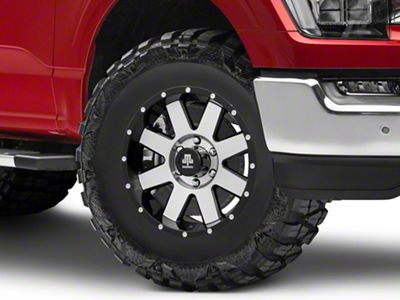 Mammoth Deep Roller Gloss Black Machined 6-Lug Wheel; 17x9; 18mm Offset (21-25 F-150)