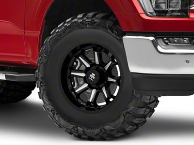 Mammoth Impulse Gloss Black Machined 6-Lug Wheel; 17x9; -12mm Offset (21-24 F-150)