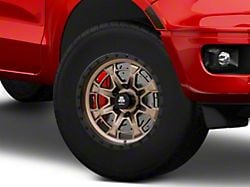 Mammoth Split 16 Satin Bronze 6-Lug Wheel; 17x9; -12mm Offset (19-23 Ranger)