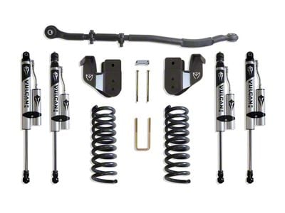 Max Trac 2.50-Inch Basic Leveling Kit with Radius Arm Brackets and Vulcan 2.0 Reservoir Shocks (13-25 4WD 6.7L RAM 3500)