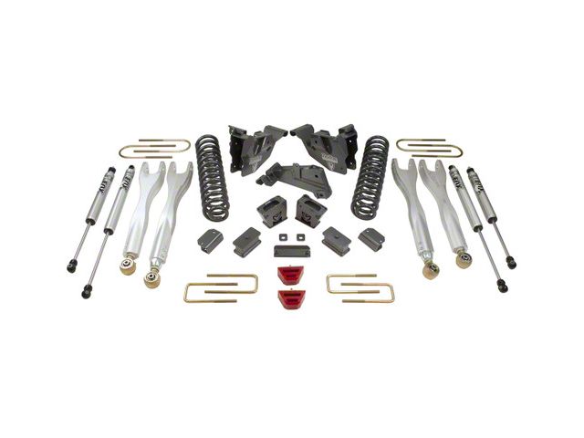 Max Trac 4-Inch Front / 1-Inch Rear MaxPro Elite 6-Link Suspension Lift Kit with Fox Shocks (19-24 4WD RAM 3500 w/o Air Ride)